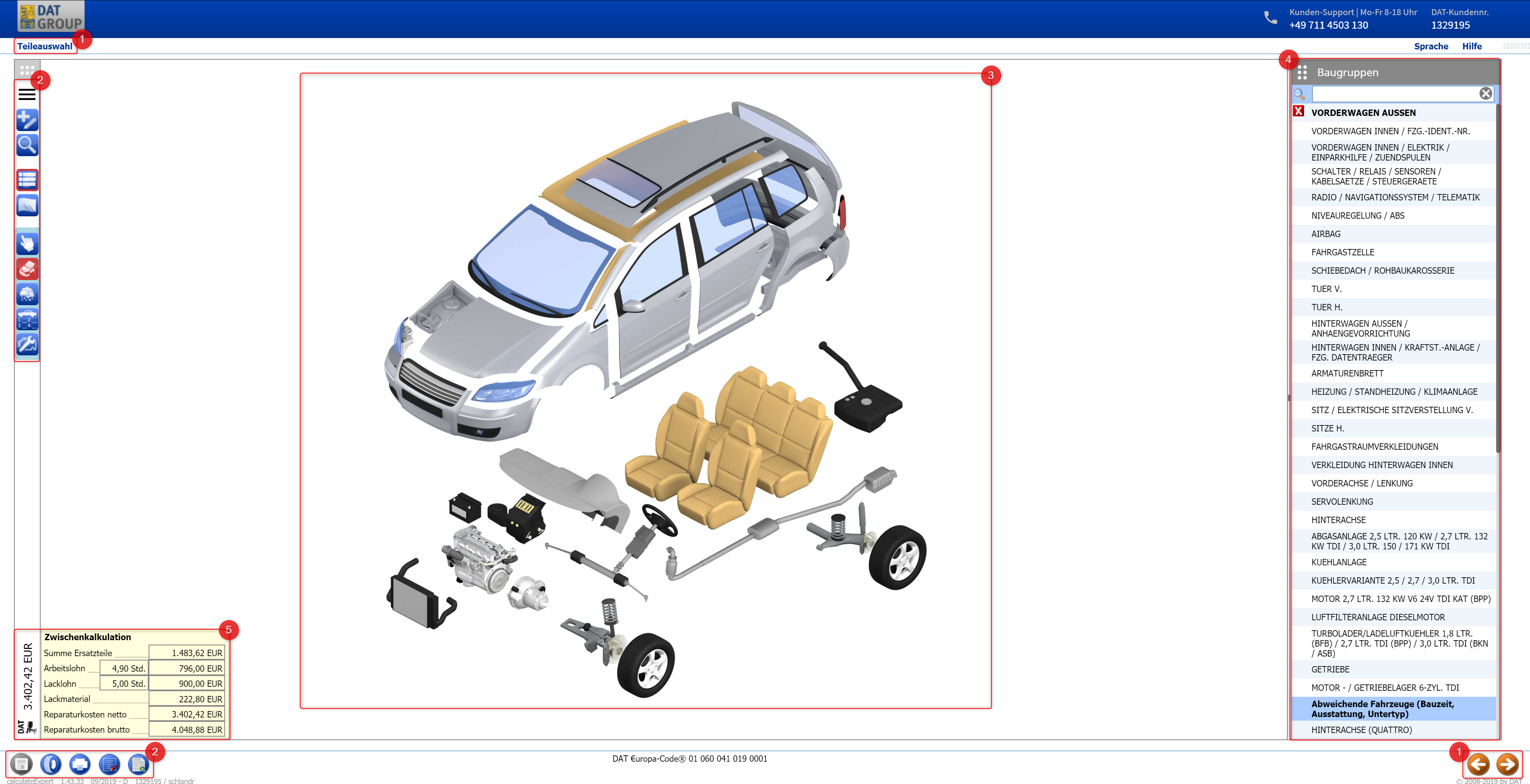 Wie Funktioniert Die Teileauswahl Der DAT-Kalkulation? – AutoiXpert Kfz ...