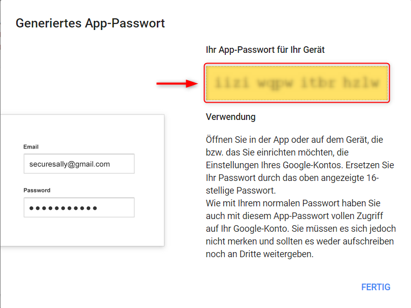 gmail passwort ändern app