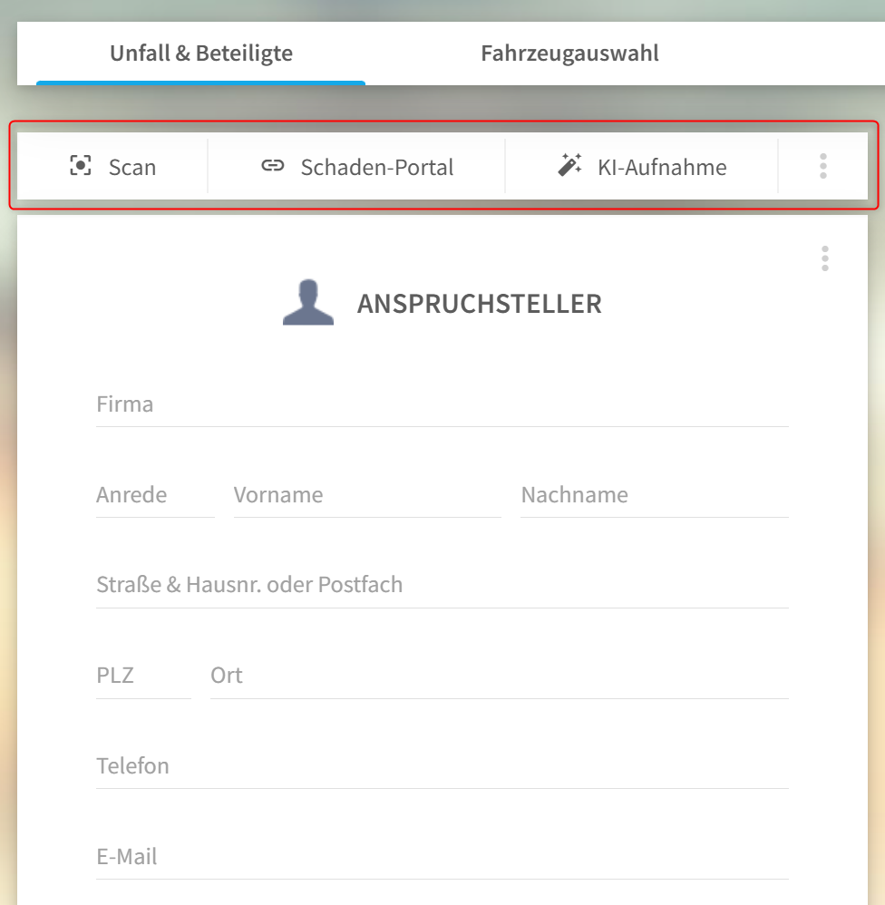 Datenerfassung als extra Kachel anzeigen